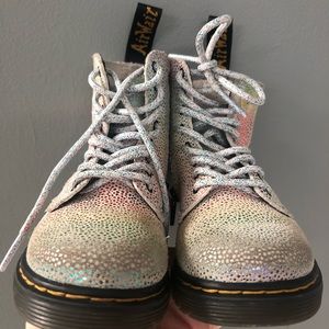 Dr. Martens Toddler 1460 Pascal Iridescent Lace Up Boots